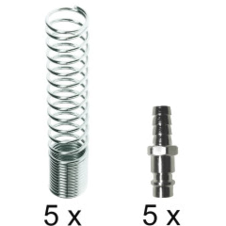 Lynkobling Han med fjeder til 12mm slange. Pakke med 5 stk.