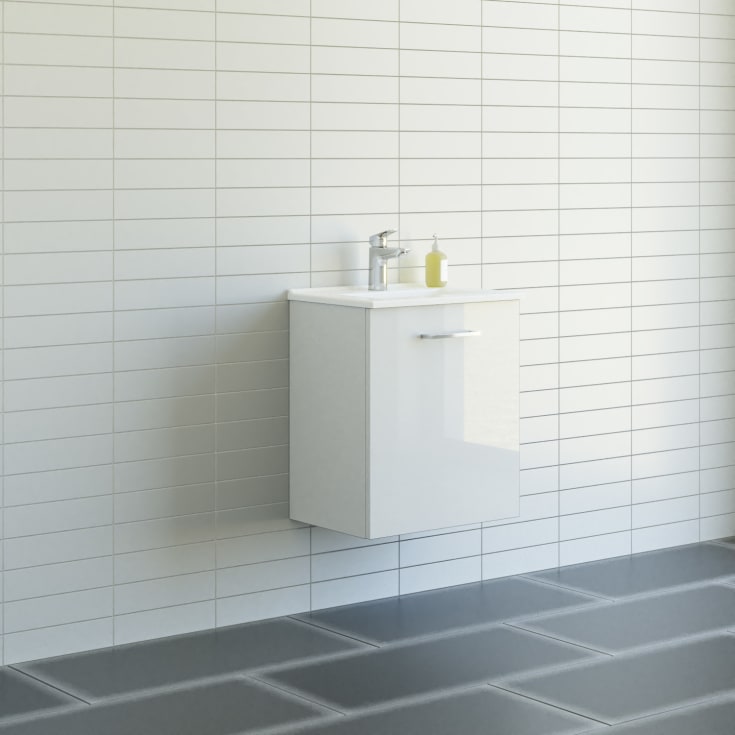 Dansani Mido+ möbelpaket, 51x36,5 cm, höger, vit högglans