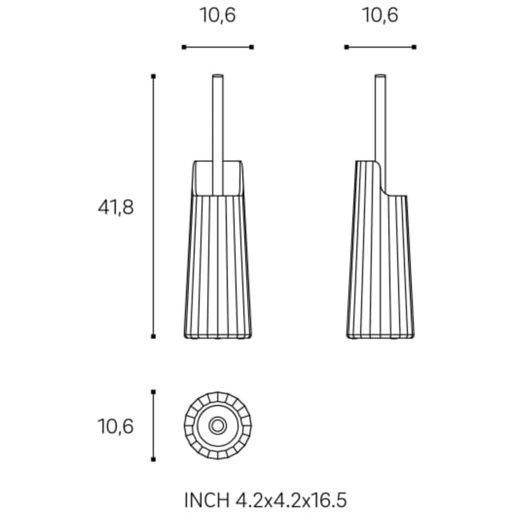 Cosmic Avenir toiletbørste, beige