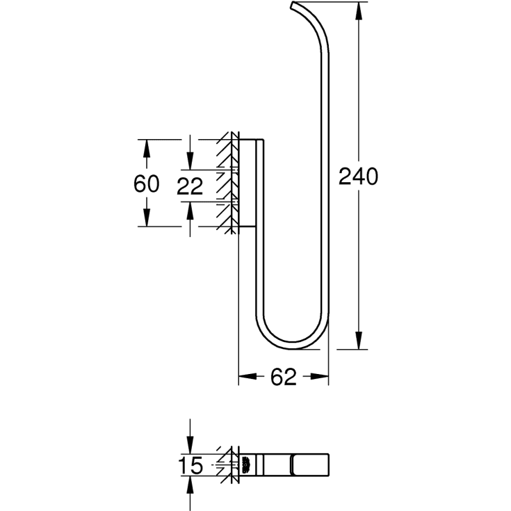 Grohe Euro Ceramic servant, 60x48 cm, hvit