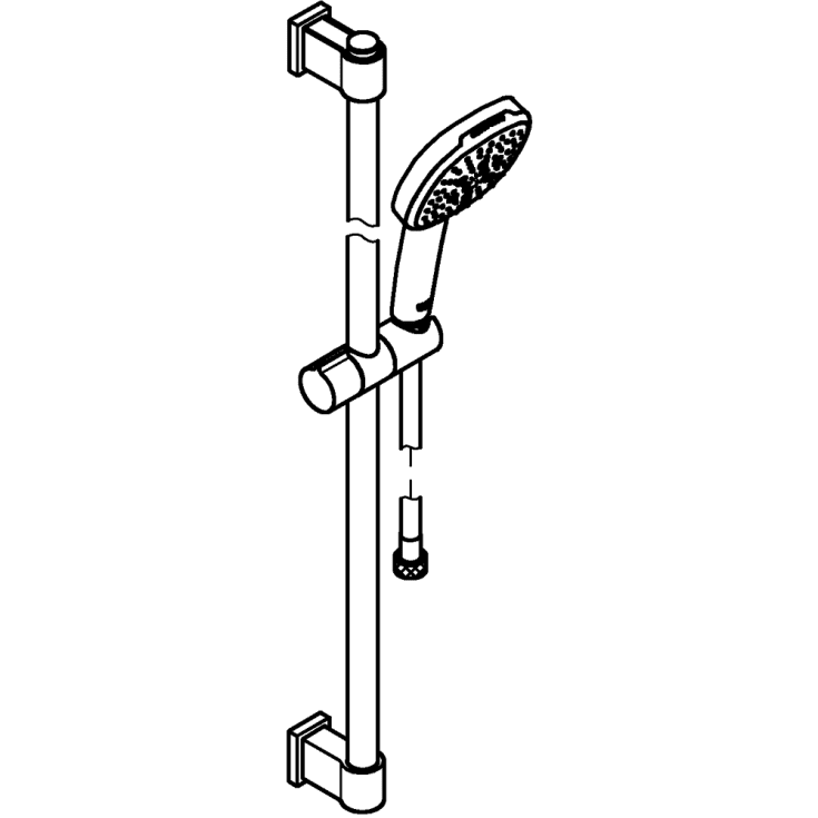 Grohe Vitalio Comfort 110 dusjsett, vannbesparende, krom