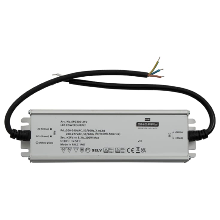 Ansell Lighting udendørs LED driver, 24V, 200W