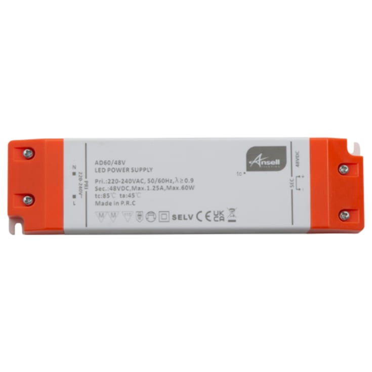 Ansell Lighting LED driver, 48V, 60W