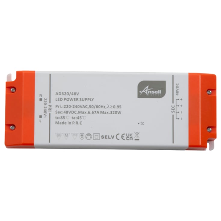 Ansell Lighting LED driver, 48V, 320W