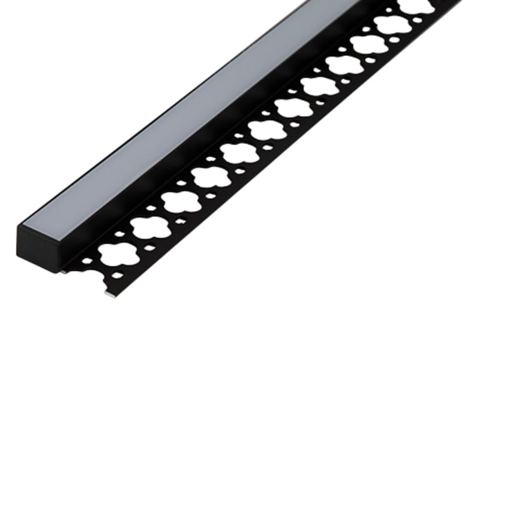 Ansell Lighting LED skinne, indspartling, 11,3x35,5 mm, 2 meter, sort