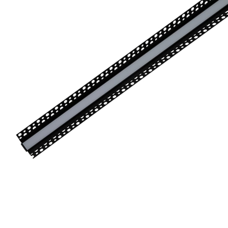 Ansell Lighting LED skena, spackling, 26,5x46,5 mm, 2 meter, svart