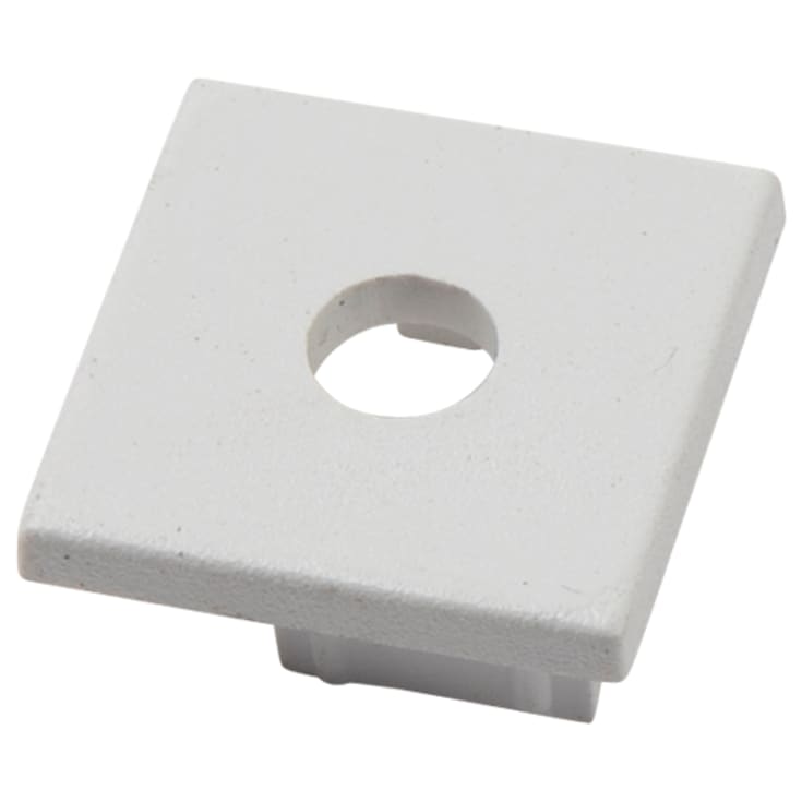 Ansell Lighting ändstycke, med hål, 15x56,2 mm, vit