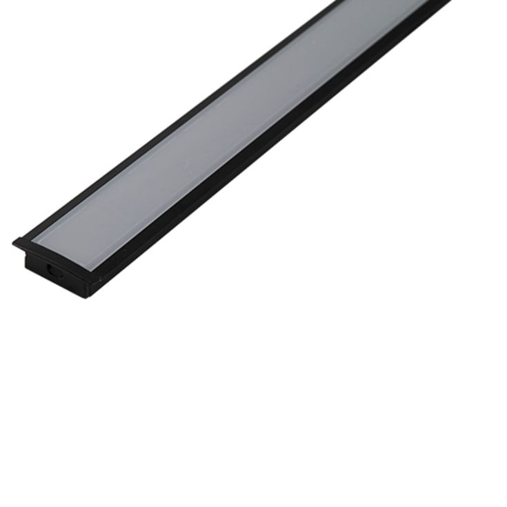 Ansell Lighting LED skena, inbyggd, 9,7x30,6 mm, 2 meter, svart
