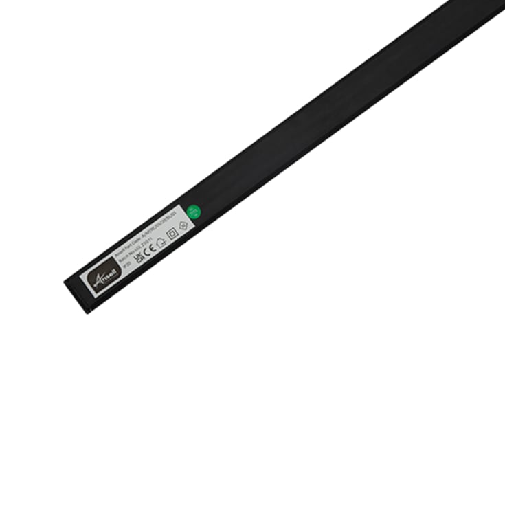 Ansell Lighting LED skena, inbyggd, 9,7x30,6 mm, 2 meter, svart