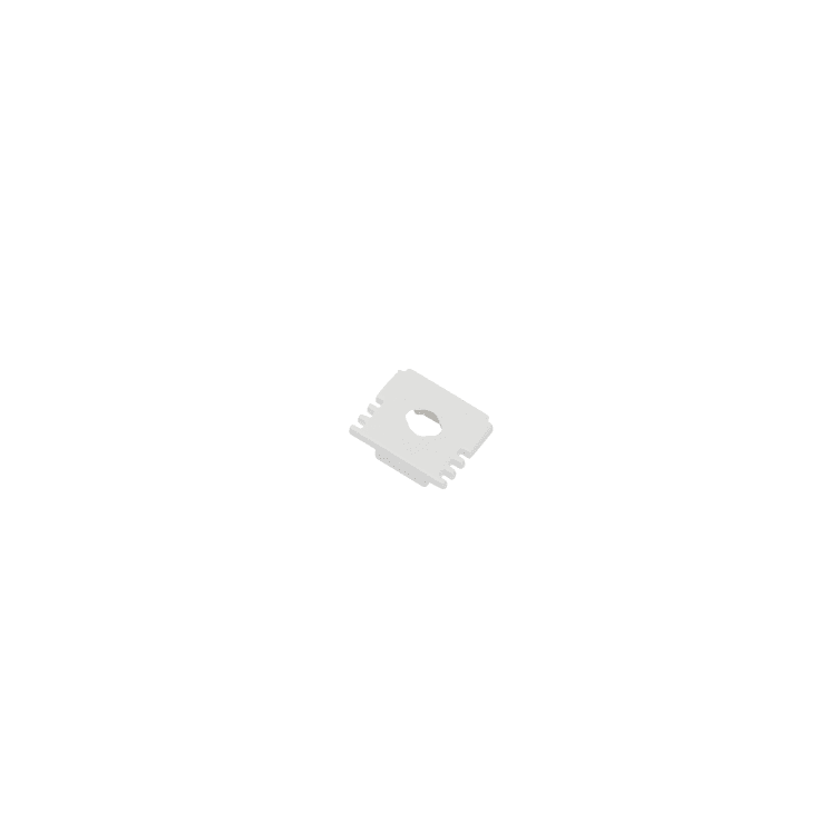 Ansell Lighting endestykke, med hul, 13x15,9 mm, hvid