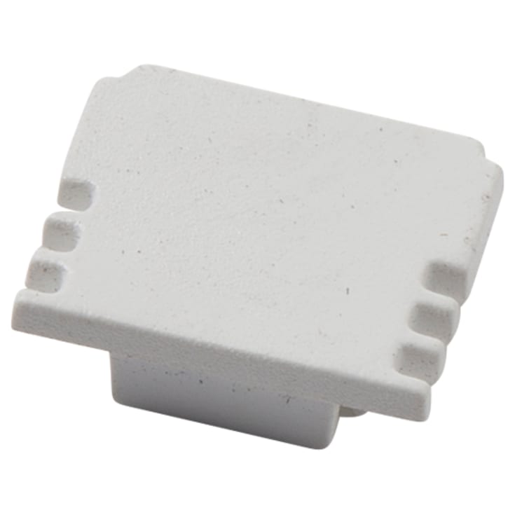 Ansell Lighting endestykke, uden hul, 13x15,9 mm, hvid