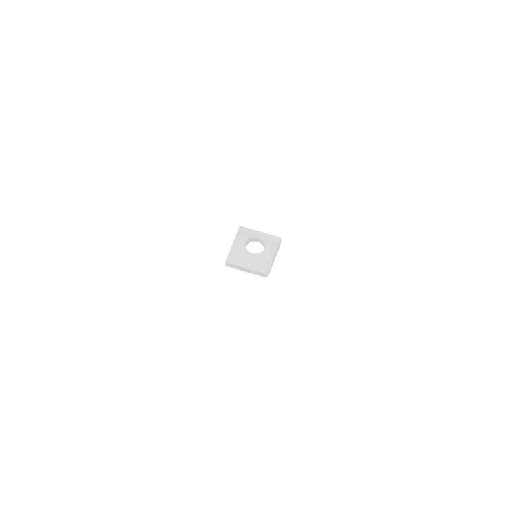 Endestykke med hul til 10x10 Profil hvid