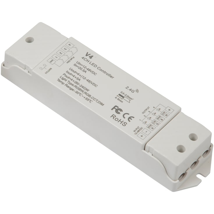 Ansell Lighting controller för Single CTT, TW, RGB, RGBW LED slinga