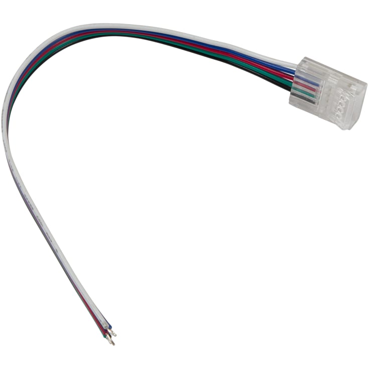 Ansell RGBW tilkoblingsstykke for LED stripe, med kabel, 12 mm
