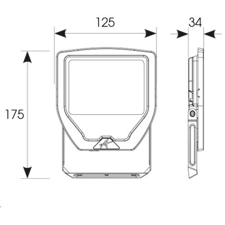 Projektør Calinor Evo LED 20W 840 2200lm 100° IP65 sort
