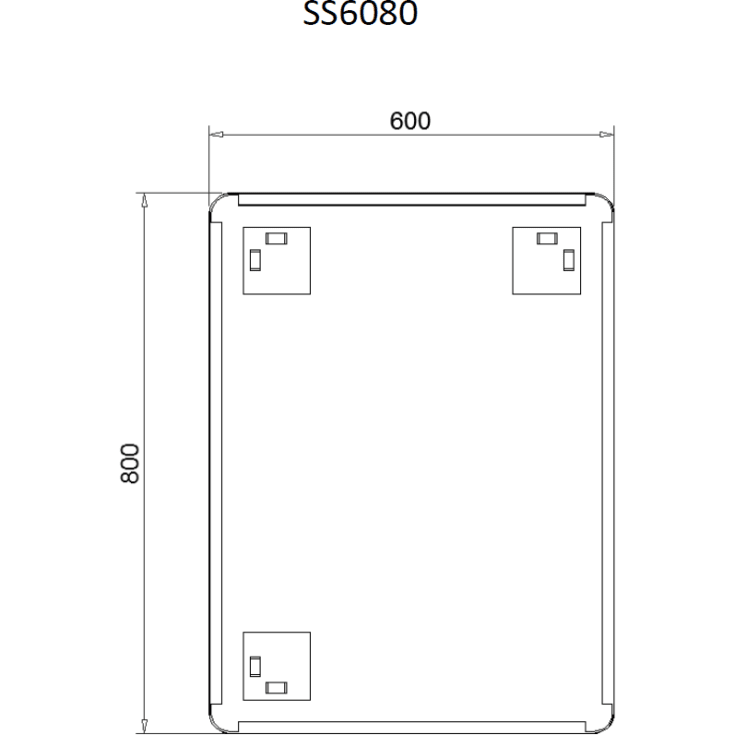 Cassøe speil, 60x80 cm, messing