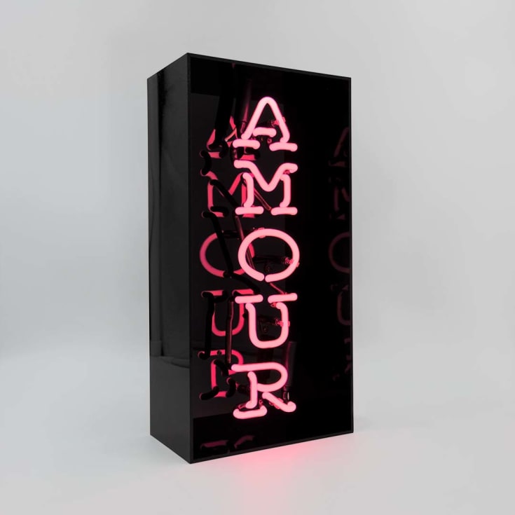 Locomocean Amour neonskylt, svart