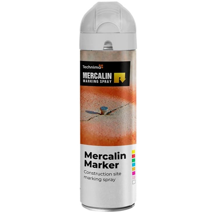 Mercalin® Marker FL mærkespray 500 ml, fluorescerende hvid