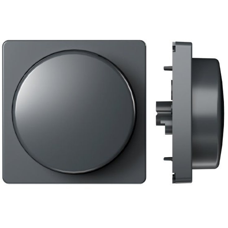 HiluX front for ZigBee roterbar dimmer, koksgrå