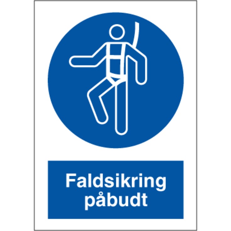 SKILT - Faldsikring påbudt