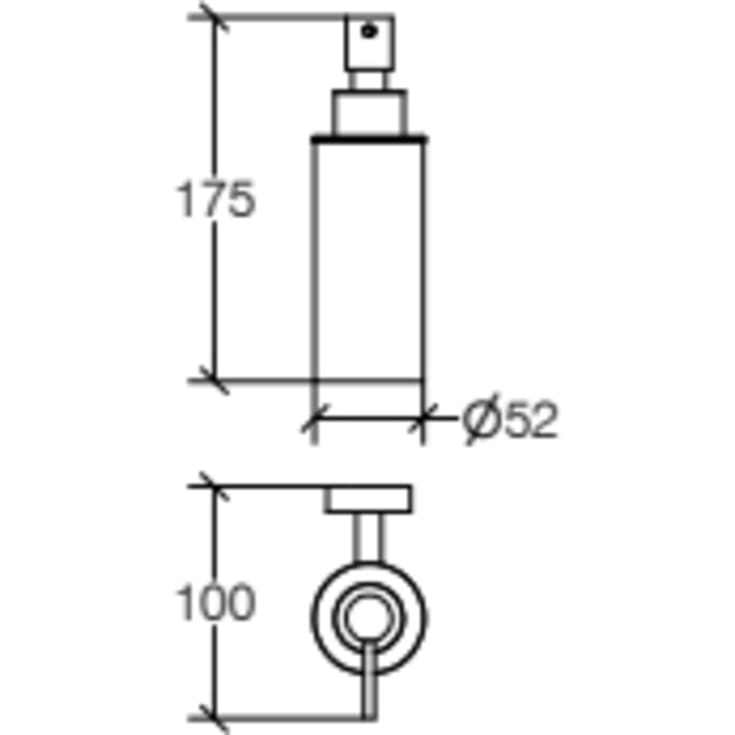 Cassøe sæbedispenser, mat sort