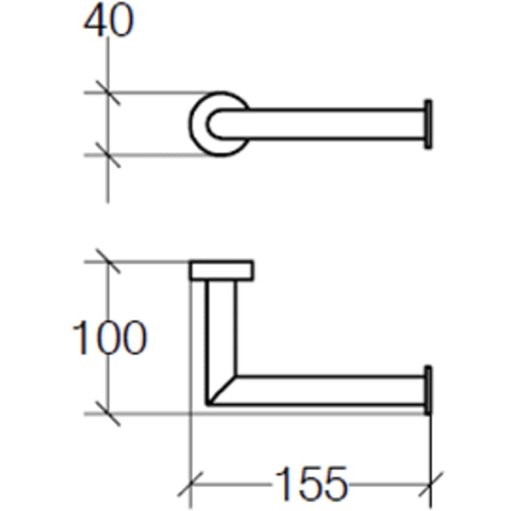 Cassøe toiletrulleholder, mat sort