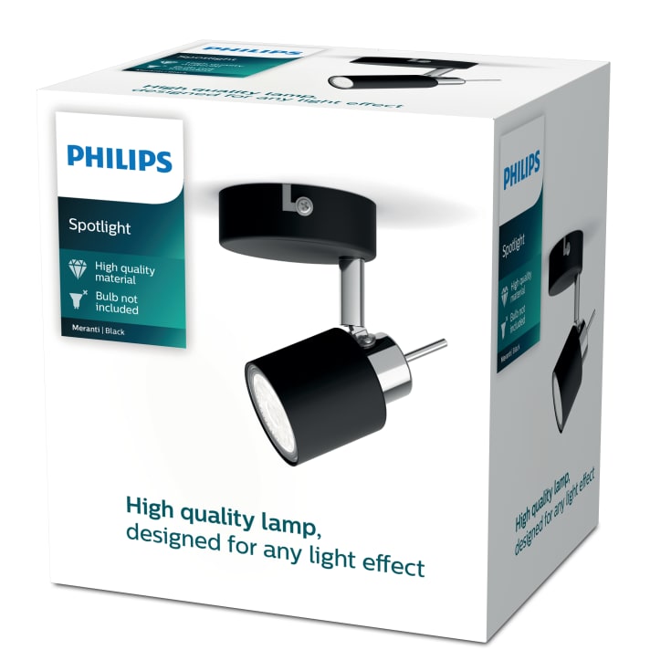Philips myLiving Meranti spotter i tak, svart