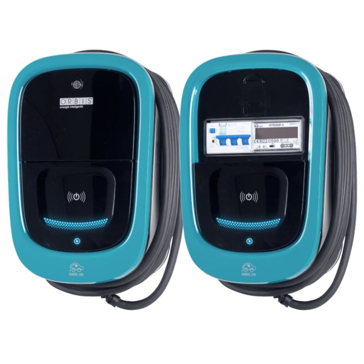 Orbis Viaris UNI+ ladestasjon med Tesla-knapp, Type 2, 22 kW, WiFi