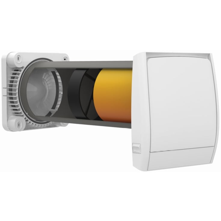 Wavin Ventiza PP60 dHRU-01 ventilator med varmegenvinding, Ø160 mm, hvid