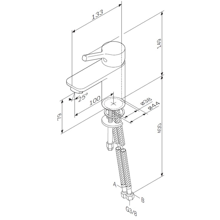 AM.PM X-Joy håndvaskarmatur, krom