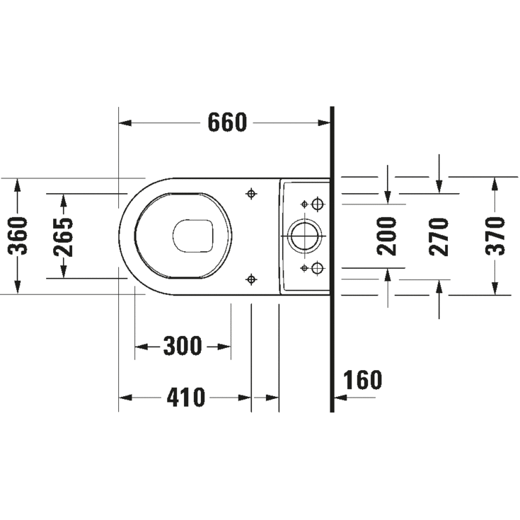 Duravit Starck 3 underdel til gulvstående toilet, rengøringsvenlig, hvid