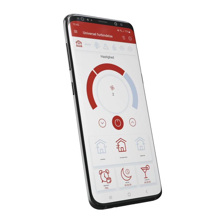 Duka One Pro 50 S vifte med varmegjenvinning, Ø160 mm, wi-fi, svart