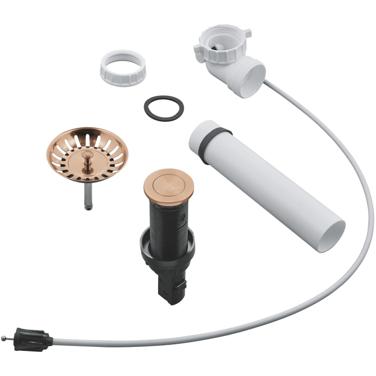 Grohe afløbssæt, Ø35 mm, børstet kobber pvd