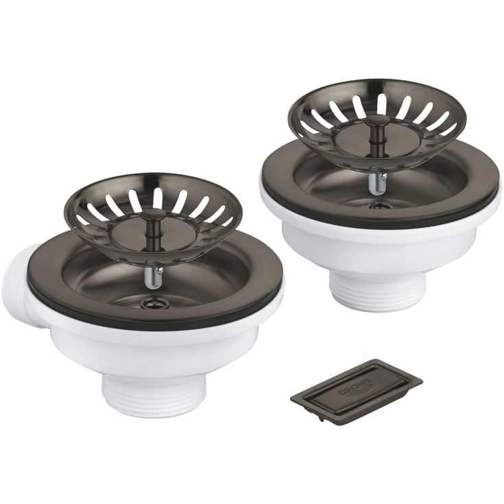 Grohe kurveventilsæt, børstet antracit