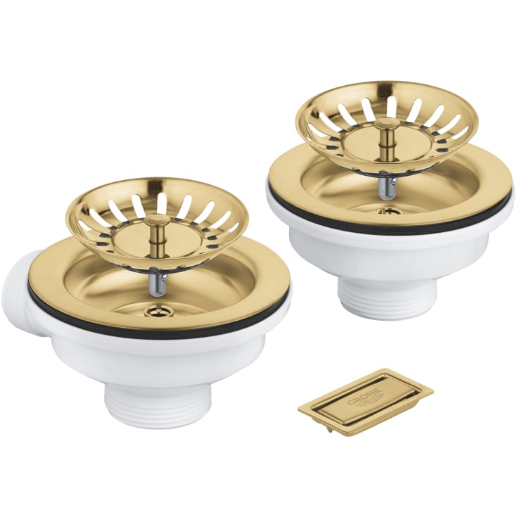 Grohe kurveventilsæt, børstet messing