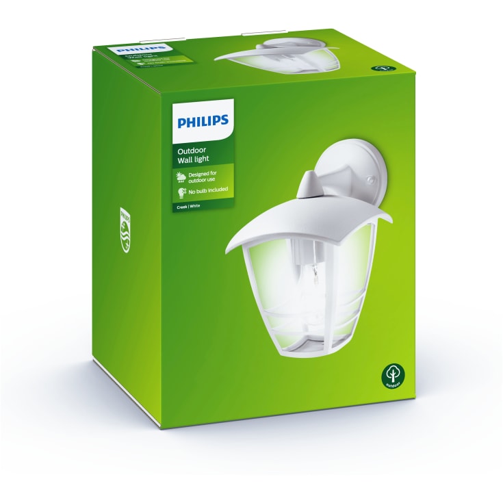 Philips myGarden Creek utelys vegg, hvit