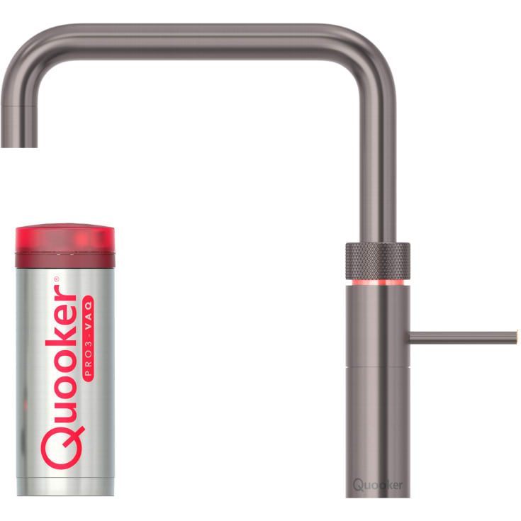 Quooker Fusion Square Pro3 køkkenarmatur, kogende vand, sort krom