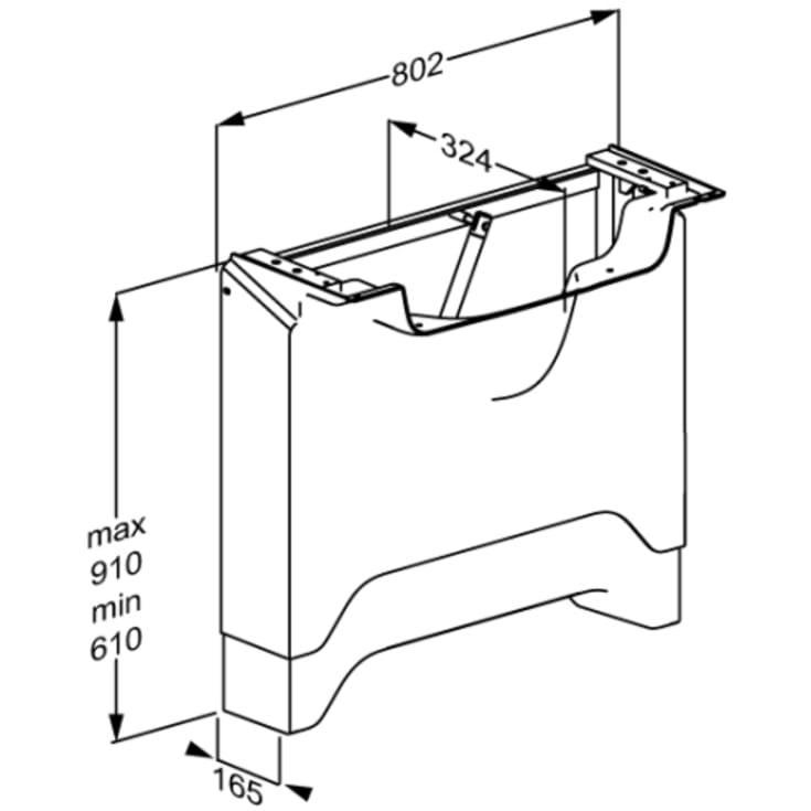 Pressalit Care Matrix vaskophæng, elektrisk, hvid