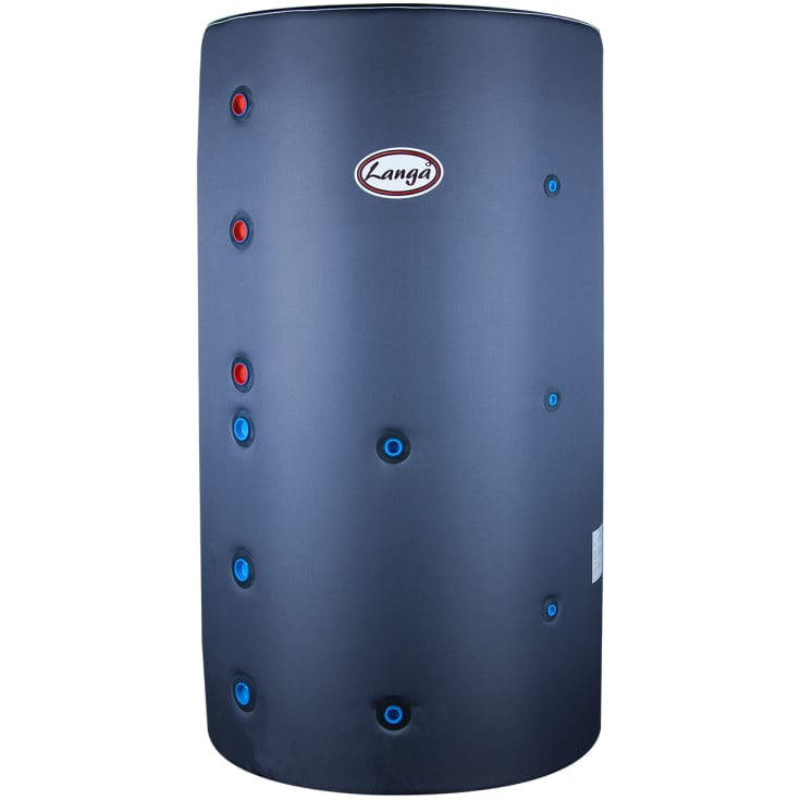 Langå buffertank, isoleret, solspiral, 750 liter