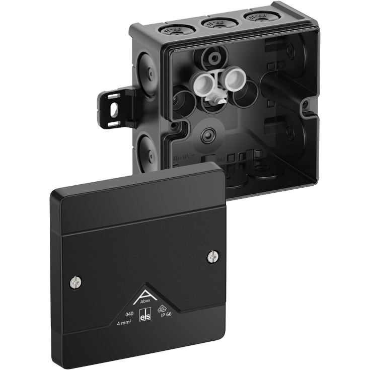 Kopplingsdosa Abox 040 AB-L/sw svart