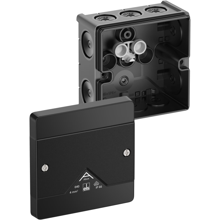 Forgreningsdåse Abox 040-L/sw sort