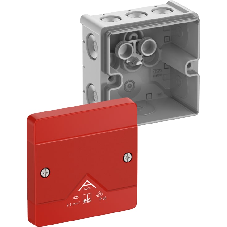 Forgreningsdåse Abox 025-L/SB rød/grå