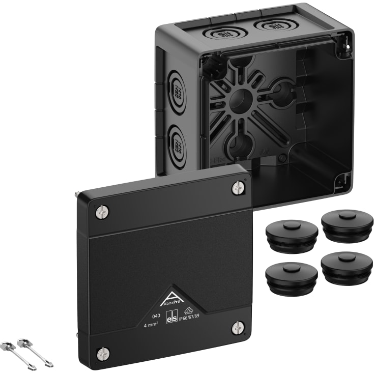Kopplingsdosa Abox Pro 040-L/sw svart