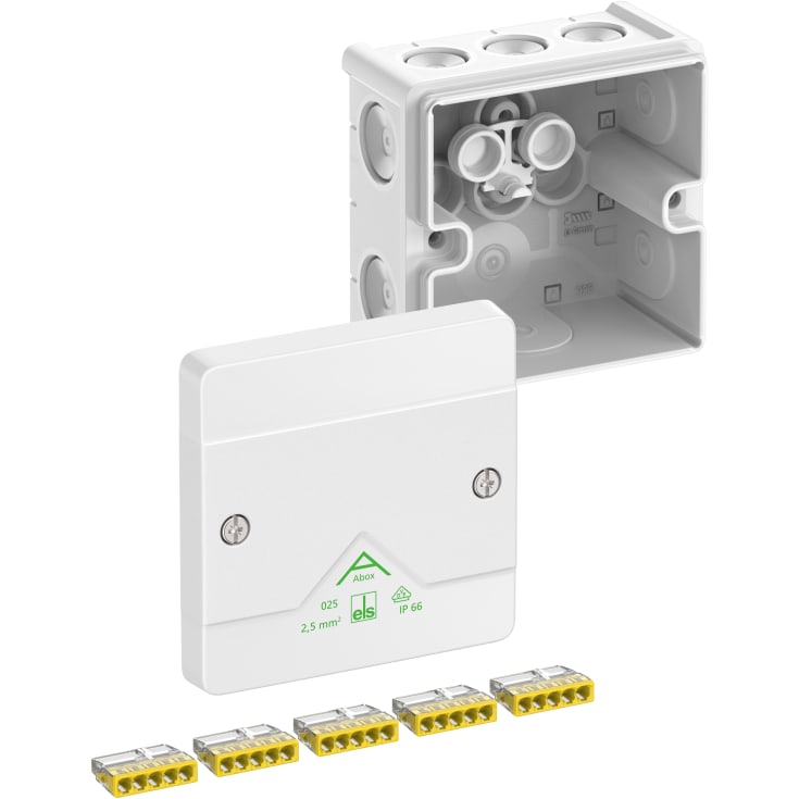 Kopplingsdosa Abox 025-2,5mm²/w vit