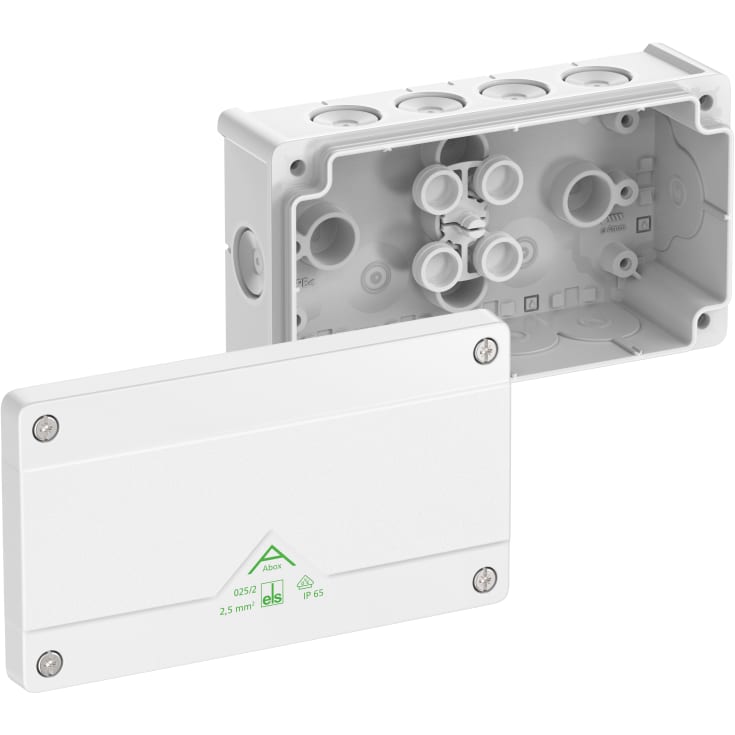 Kopplingsdosa Abox 025/2-L/v vit