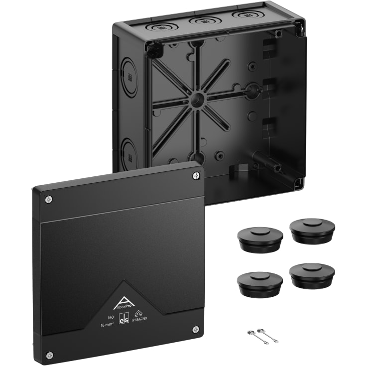 Koblingsboks Abox Pro 160-L/sw sort