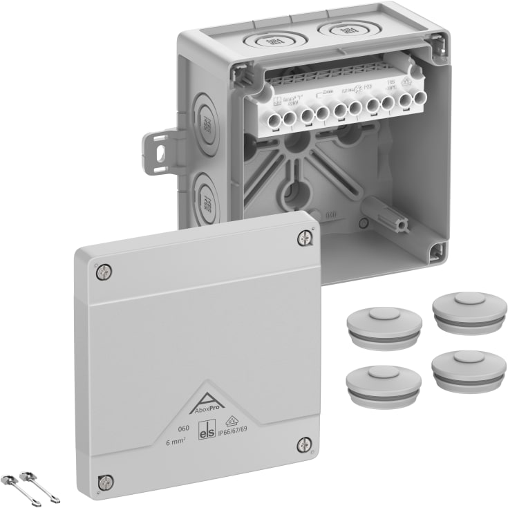 Forgreningsdåse Abox Pro 060 AB-6mm² grå