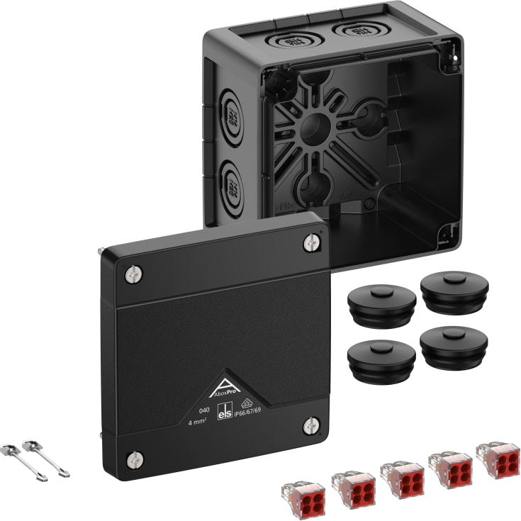 Kopplingsdosa Abox Pro 040-4mm²/sw svart