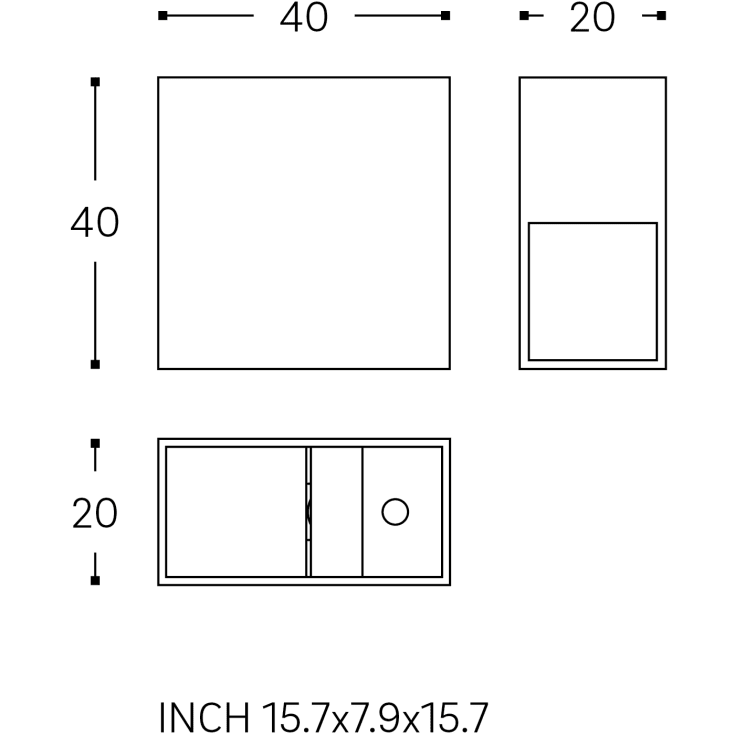 Cosmic Compact håndvask, 40x20 cm, hvid