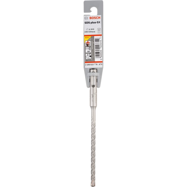 10 stk Bosch 4-skærs hammerbor SDS-plus-5X, 6x100/160 mm